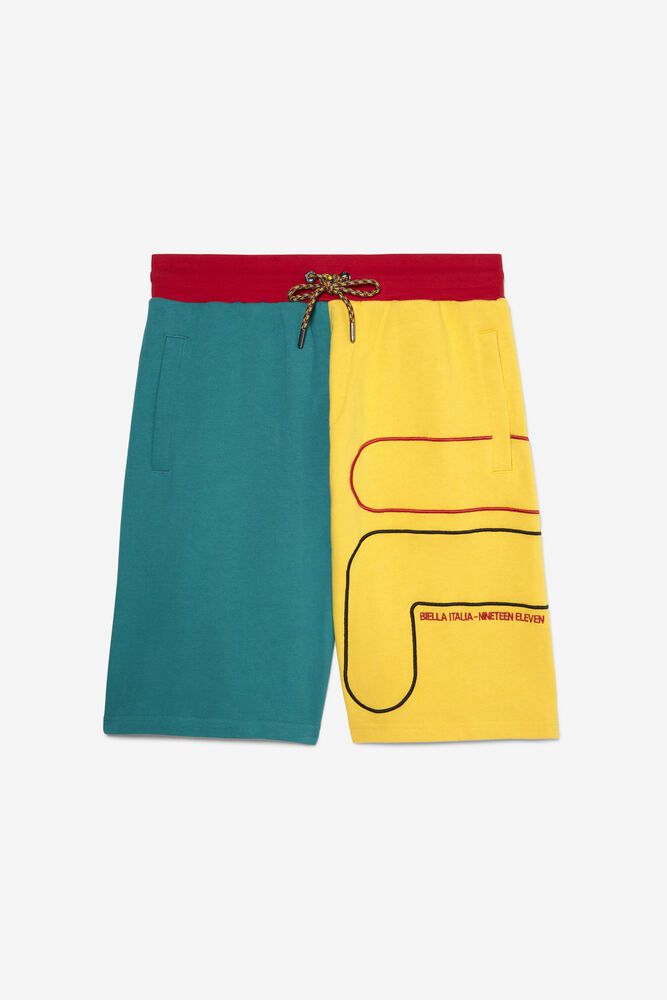 Fila Sami Shorts Yellow/Blue - Mens - 52018RGXF